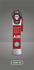 Red Air Machine Grey Background