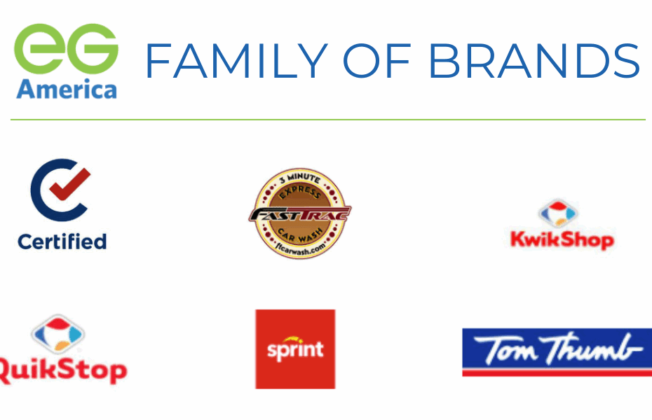 EG America family of brands logos